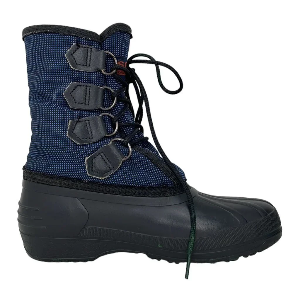 Sorel Snow Boot Lace Up Shoe Blue Black Size 6